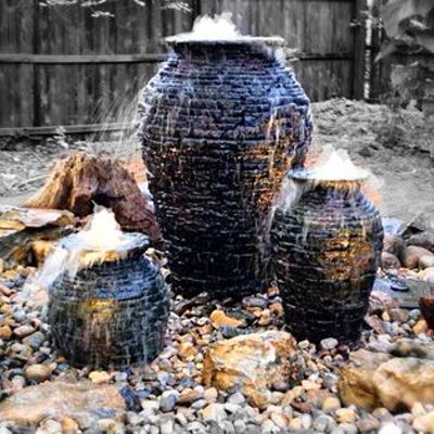 Bubbling urns water feature ideas - Rochester NY