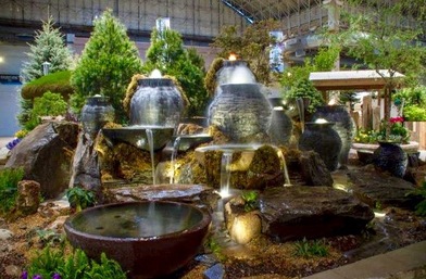 Garden decoration ideas with fountains & water features in Rochester New York (NY) 585.442.6373 