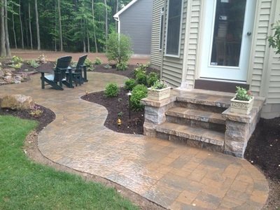 Rochester New York (NY) Wall With Steps & Patio Installed #6