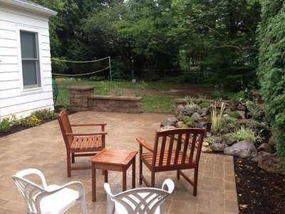 Rochester New York (NY) Retaining Wall With Pondless Waterfall & Patio Installed #7