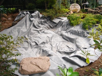 New EPDM Pond Liner Installed By Acorn Ponds & Waterfalls In Rochester (NY)