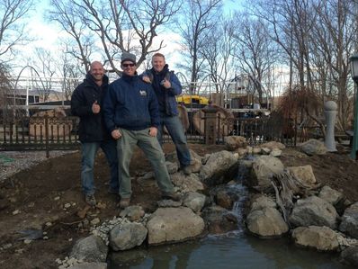 Acorn Ponds & Waterfalls Working With The Pond Stars-Pond Construction Service Contractors Of Rochester NY.