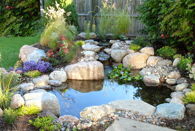 Hire Acorn To Install Your Backyard Pond In Rochester NY 585-442-6373