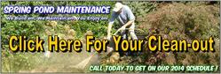 Pond Cleaning Rochester, Monroe County NY By Acorn Ponds & Waterfalls. Image
