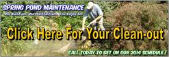Picture: Pond cleaning & opening services in Rochester Monroe County NY By Acorn Ponds & Waterfalls
